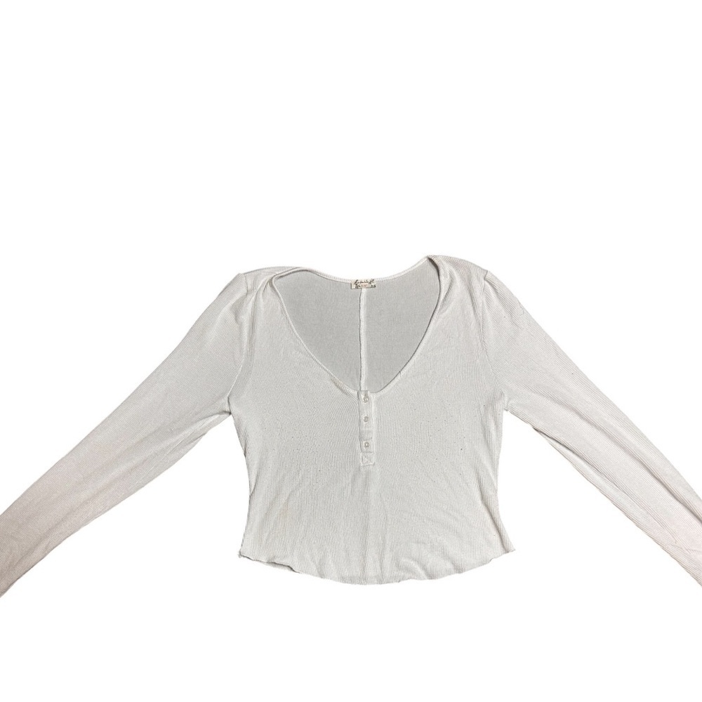 Free people cropped ribbed long sleeve